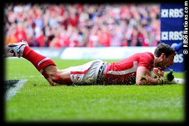 Wales France 2012 Alex Cuthbert try
